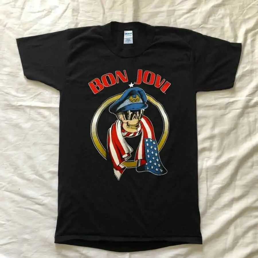 Очень Лучший винтажный Репринт для мужчин s 80 Bon Jovi We Cam Saw Nick Your Novelty Cool Tops мужские