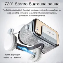 VR Helmet Glasses Headset Stereo Box for 4.7-6.2′ Mobile Phone