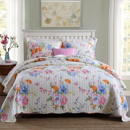 Buy Pastoral cotton quilting quilts white printed Home