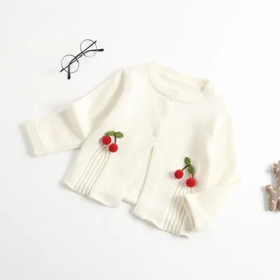 Высококачественный осенний корейский хлопковый свитер года, Детский свитер, однотонный хлопковый кардиган для малышей - Цвет: 2