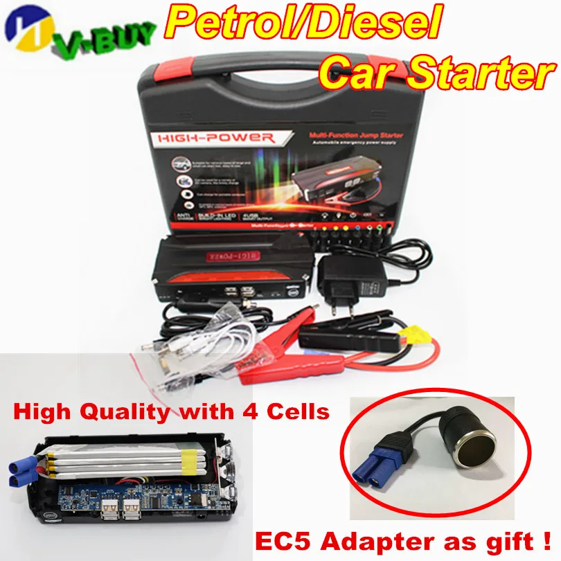 

Multi-function Car Jump Starter Car Emergency 12V Car Battery Jump Starter Booster Mini Portable Power Bank 600A Peak Current