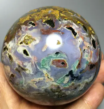 

530g Raw NATURAL OCEAN JASPER QUARTZ CRYSTAL sphere BALL HEALING crystals healing stones