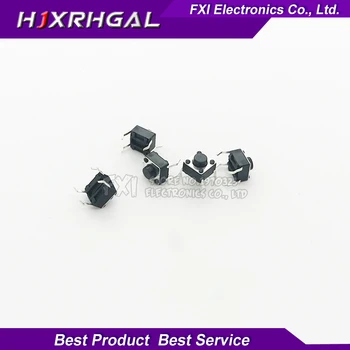 

100pcs button Touch switch 6*6*5 keys button DIP 4pin 6*6*5mm Light touch switch DIP4 /OFF Touch 6x6x5 High quality