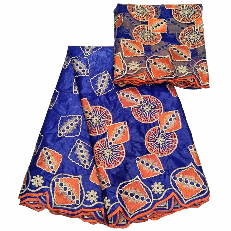 

Bazin riche fabric embroidered 5 yards African net lace fabric 2 yards high quality royal Bazin riche getzner for clot KY080406