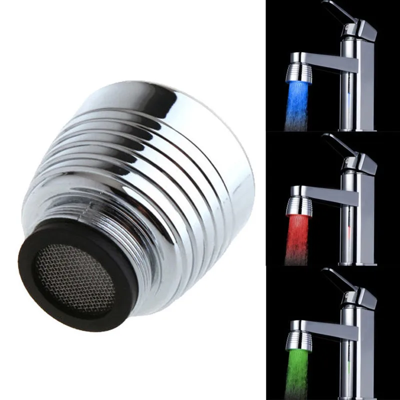 

Temperature Sensor 3 Color Bathroom Water Tap Faucet RGB Glow Shower LED Light For Bathing Accessories