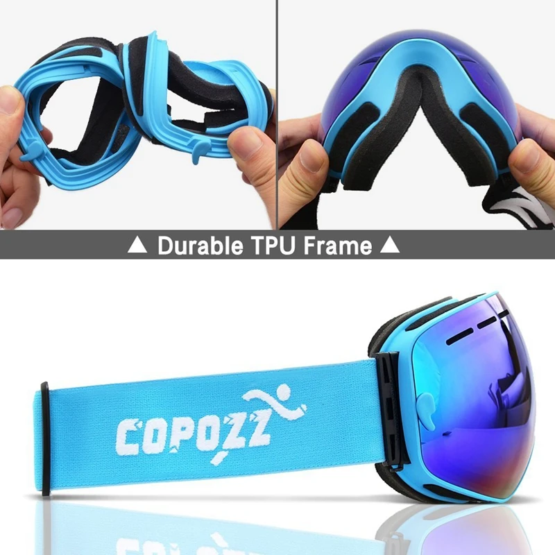 COPOZZ Новые поляризованные лыжные очки с двойными линзами для сноуборда UV400 Sneeuwbril
