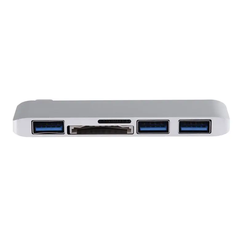 

Aluminium USB C Hub USB3.1 Type C Combo with 2 USB 3.0 SD/TF Card Reader TypeC Hub Data Transfer hab for Macbook Pro