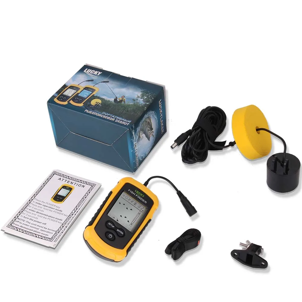 Lucky Fish Finder FF1108-1 Portable Sonar Wired LCD Fishfinder Depth Alarm 100M 328Feet AP Electronic Fishing Tackle Localizador (4)