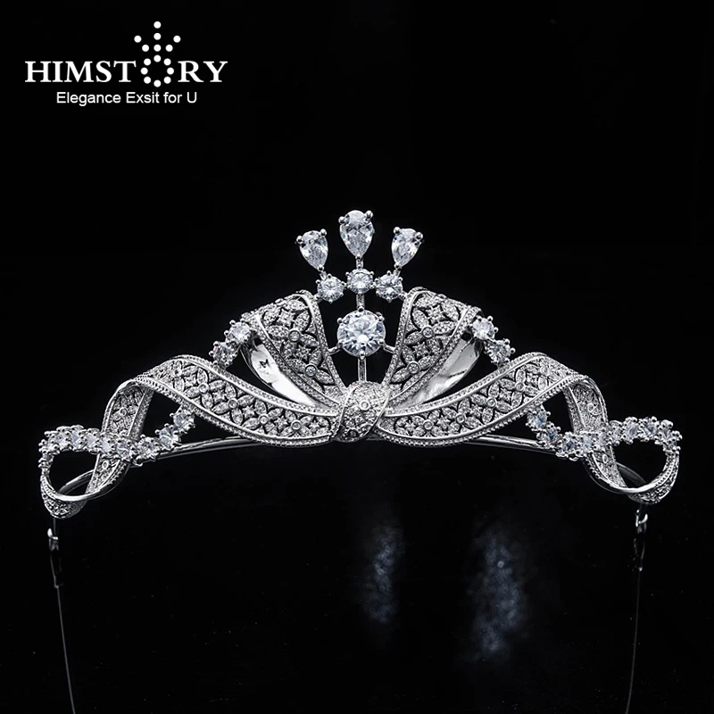 

Himstory Luxury Princess Zircon Bride Tiara Crown Bridal Headpiece Hairwear Wedding Decoration Hair Accessories Jewelry
