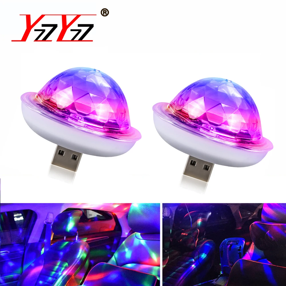 YzzYzz Led аксессуары для автомобиля свет USB 5 В Звуковое управление декоративная