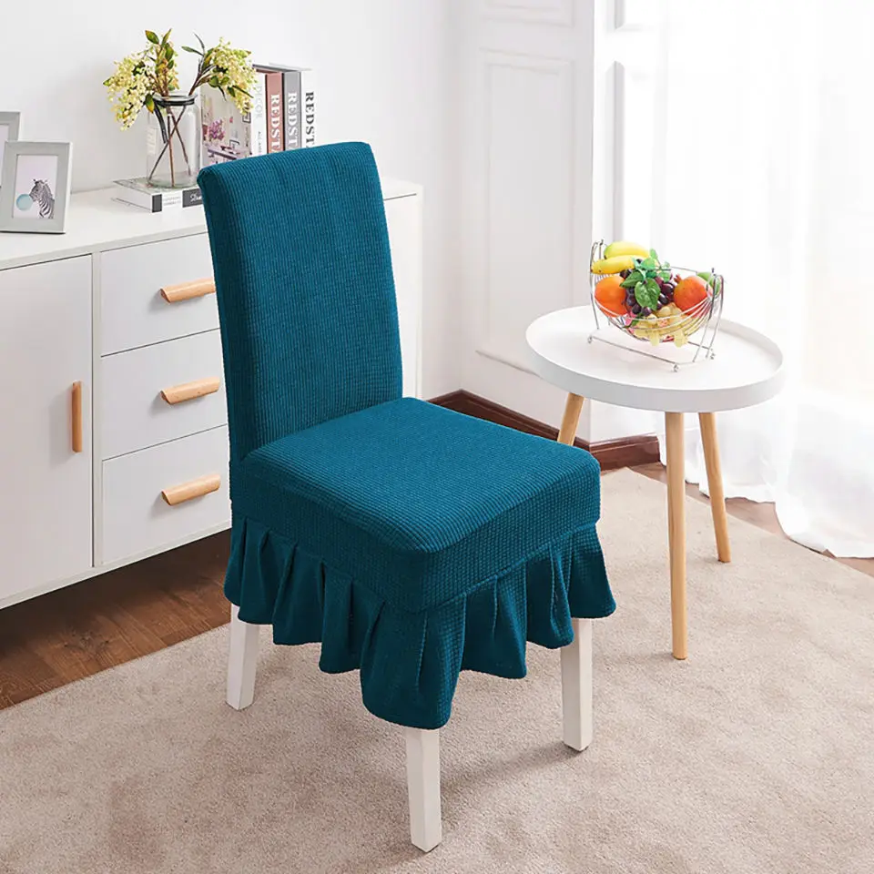 Супер мягкие флисовые ткани эластичные чехлы на кресла спандекс чехлы на стулья для столовой/кухни чехлы на кресла стрейч со спинкой
