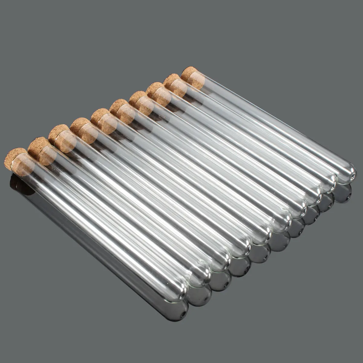 Лабораторная стеклянная пробирка с пробковыми заглушками 15x150 мм|glass test tube|test tubes