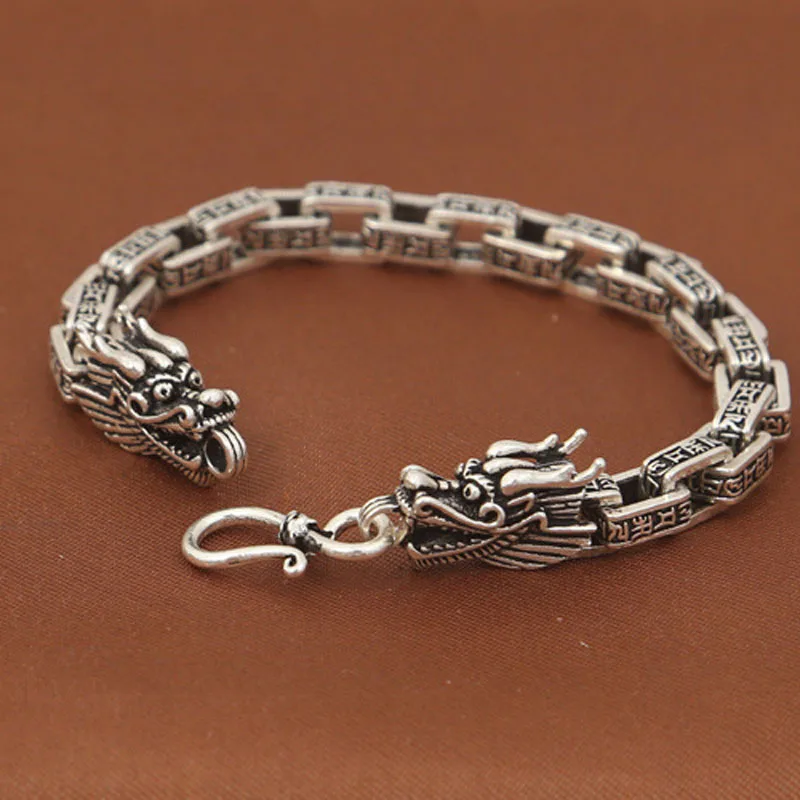 925 Sterling Silver Vintage Mens lection Dargon Bracelets Women Men