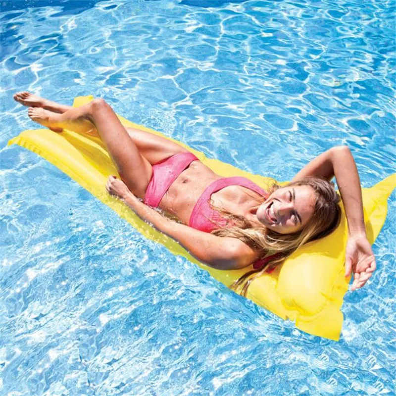 Inflatable Swimming Float Bed Mat  Fluorescent Pool Float for Adult Tube Raft Kid Water Sports Game (4)