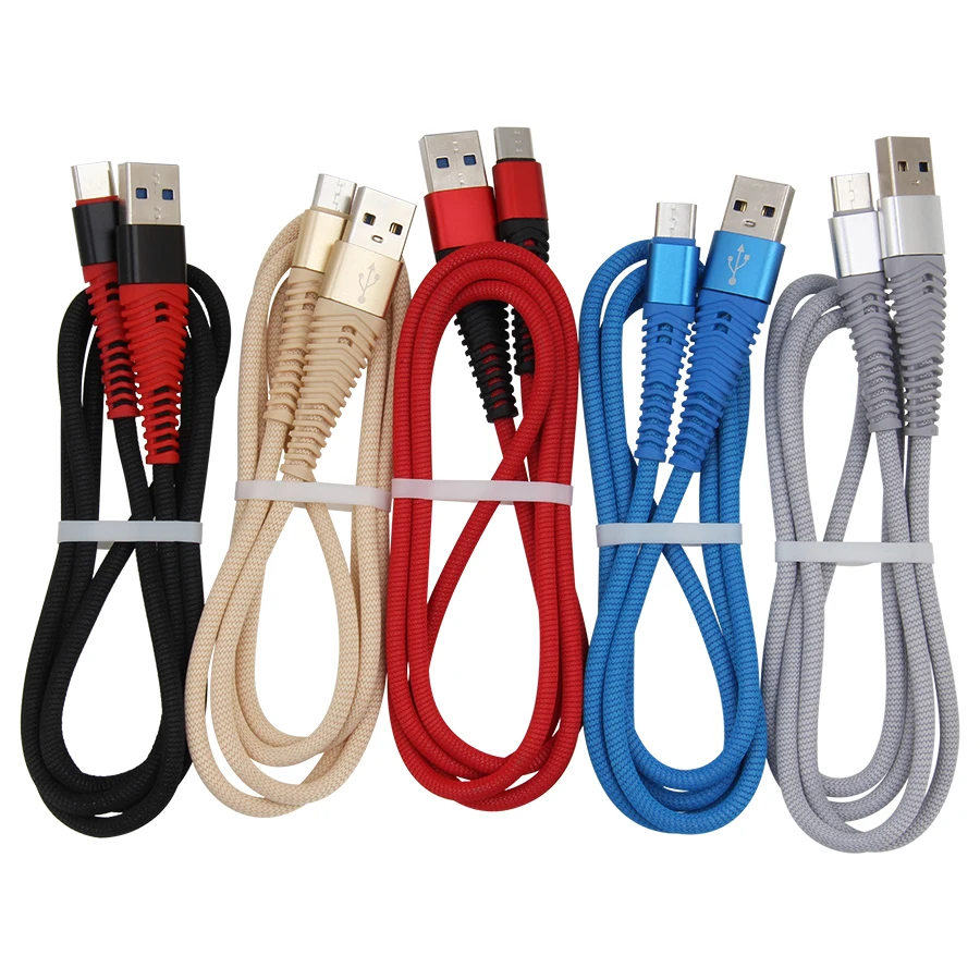 

100pcs/lots 1M USB Cable for iPhone Xs Max 8 7 6 & USB Type C Cable & Micro USB Cable for Samsung Xiaomi LG USB C