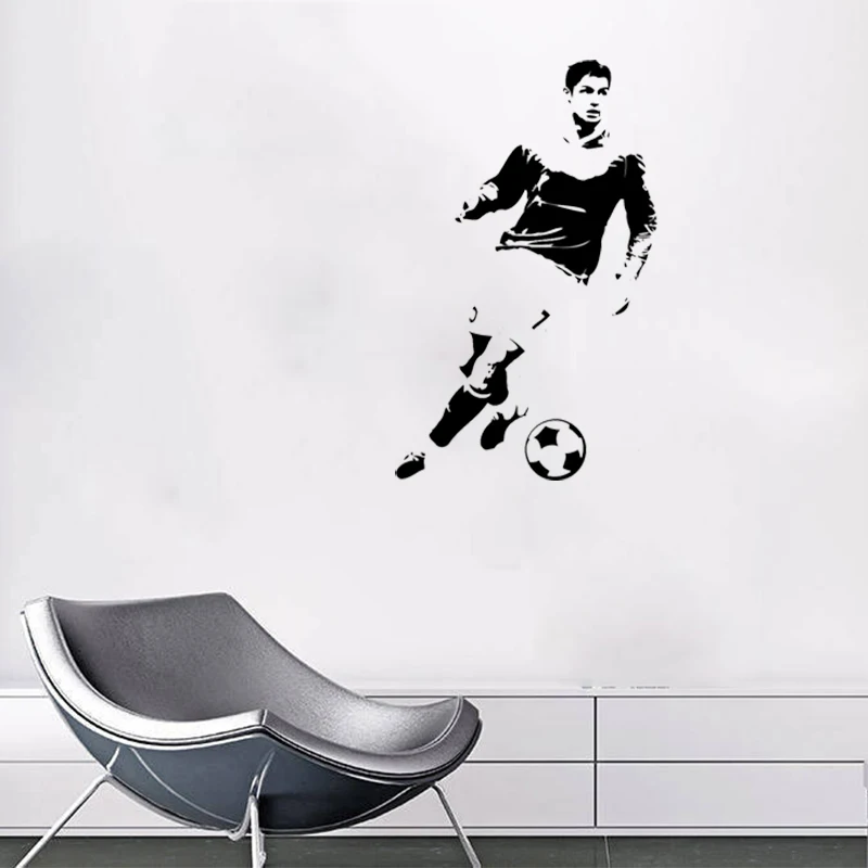 Настенная Наклейка stizzy Cristiano Ronaldo для детской комнаты классный футбольный плеер