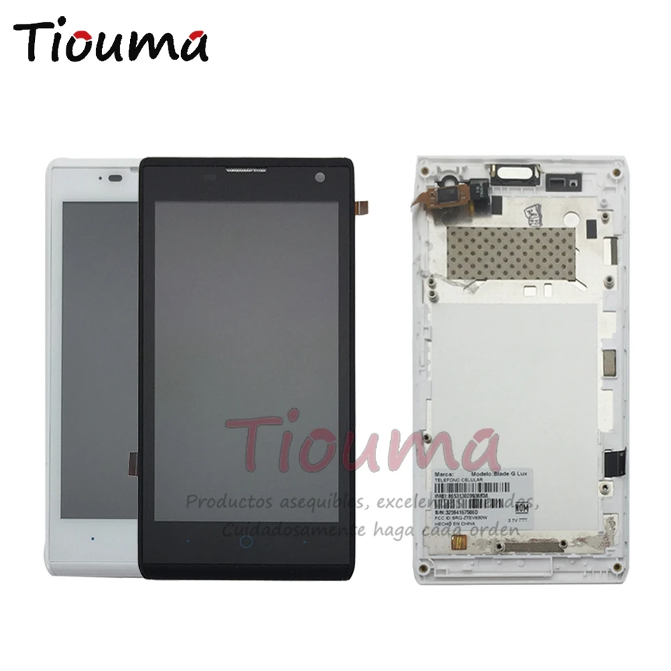 

Black/White LCD+TP For ZTE Blade G Lux / Kis 3 Max V830 V830W LCD Display With Frame Touch Screen Digitizer Replacement