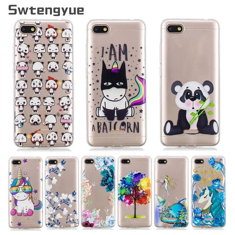 

For Xiaomi Redmi 6A case Soft Silicone Pattern Protector Transparent Back Cover For Xiaomi Redmi 6 pro phone cases Coque capa