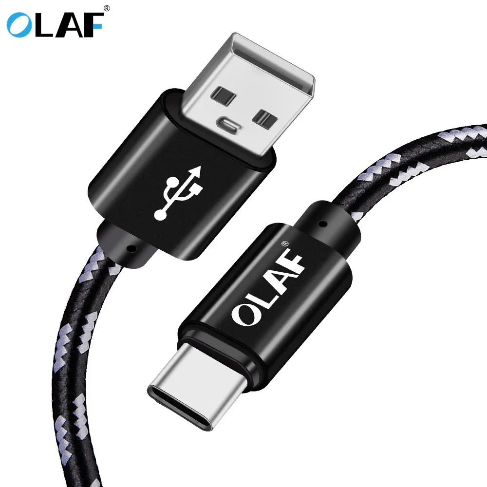 أولاف USB C كابل 1 M 2 M 3 M سريع شحن نوع-C USB 3.1 البيانات الحبل كابل لسامسونج S9 Redmi ملاحظة 7 الهاتف المحمول كابلات شحن