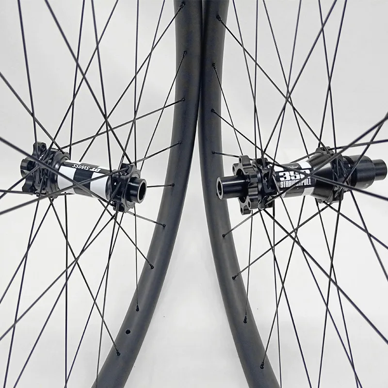 Best 27.5er carbon disc mtb wheelset 30x25mm symmetry mtb carbon disc wheels 650b carbon wheels DT350S boost 110x15 148x12 100 142 4