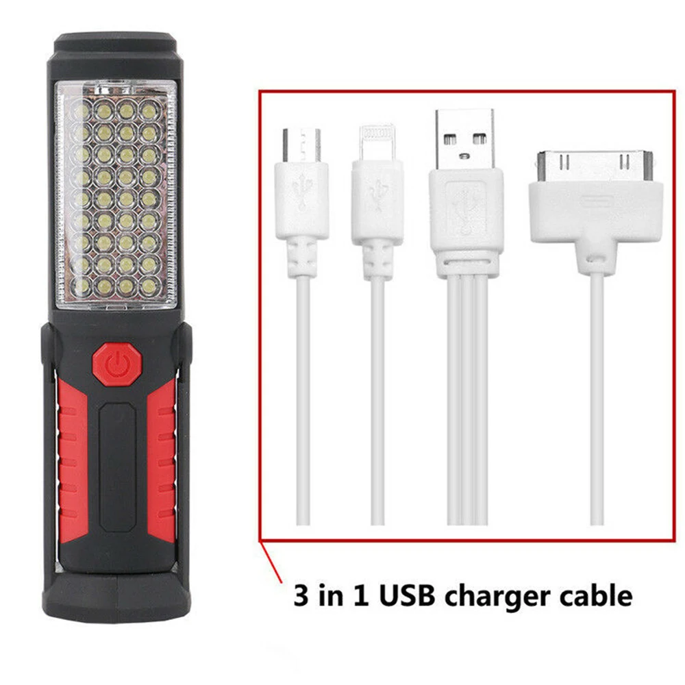 

Rechargeable Flashlight Outdoor Portable COB+5LED Hand Torch Magnetic Torch Flexible Inspection Cordless Lamp Emergency Lights
