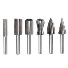 6pcs mini Rotary File Tools for electric drill herramientas Rotary File Cutter Engraving Grinding Bit for woodworking power Tool