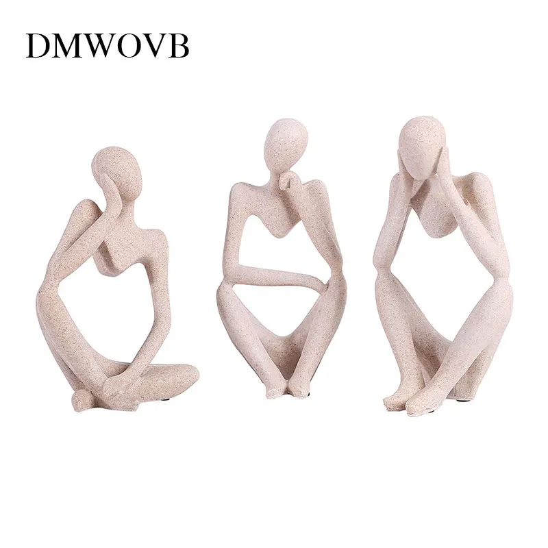 

Abstract Character Decor figurines Accessories European Creative Home Ornament Drawing Room Office Sandstone Home Decoration