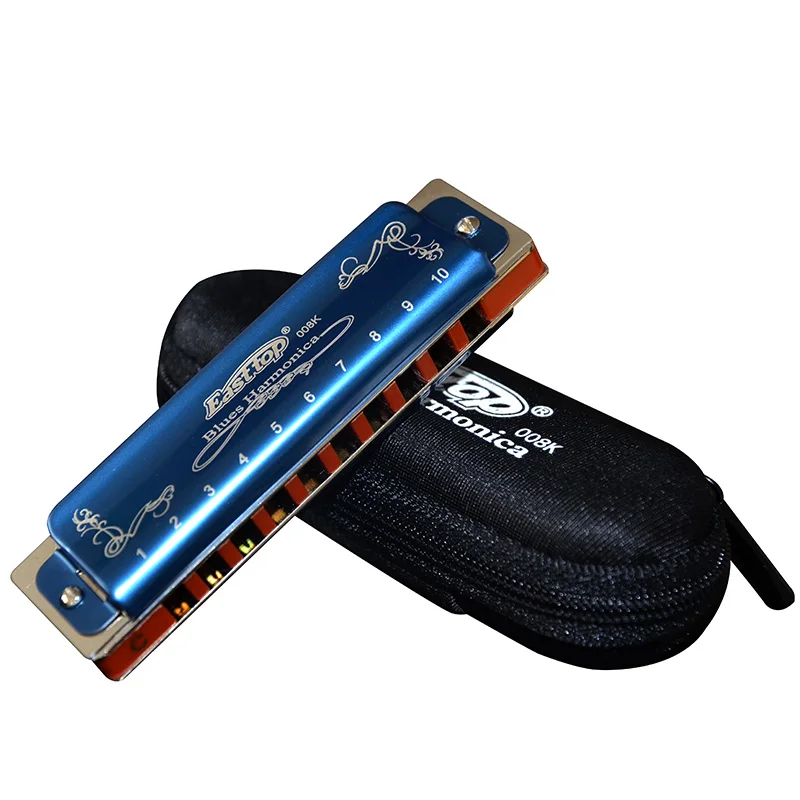 Easttop T008K 10 Holes Blues Harmonica Diatonica Harper High Cost