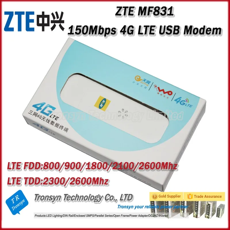 

New Arrival Original Unlock 150Mbps ZTE MF831 4G LTE USB Modem Support LTE FDD B1 B3 B7 B8 B20 TDD B38 B40