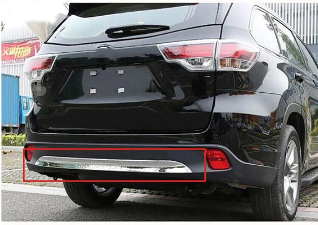 

ACCESSORIES FIT FOR 2014 2015 toyota HIGHLANDER CHROME REAR LOWER BUMPER COVER MOLDING PROTECTOR TRIM GRILLE