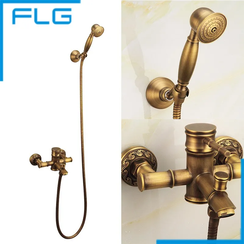 Antique Brass Hand Shower Sets, Solid Brass Hand Shower Mixer, Bathroom