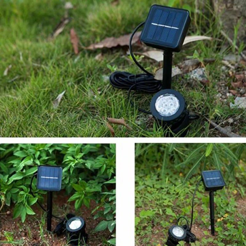 Led Solar Lamp Spotlights 6 LED Underwater Projection Lights Outdoor Lighting ip65 Garden Pond Pool Fishing Boat Spot Lamp Light