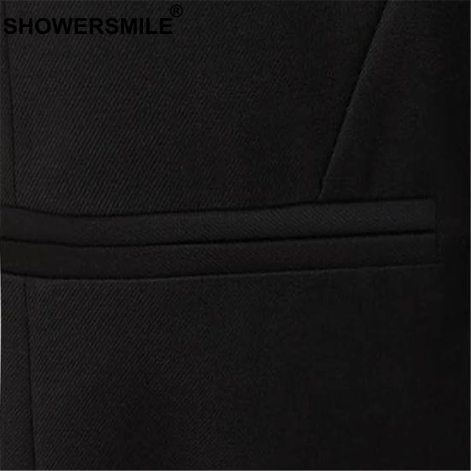 SHOWERSMILE Gray Women Vest Office Wear Slim Fit Waistcoat Female Spring Formal Sleeveless Jackets With One Button
