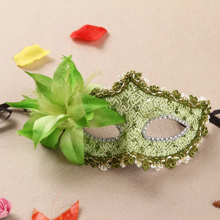 Для женщин танец маски Сексуальная Венецианский кружевное платье с цветочным рисунком глаз маскарадные маски на Хэллоуин маска для