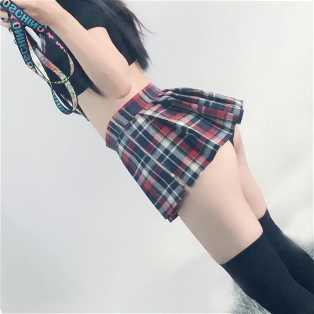 TAVIMART  -  Spring Women's High Waist Denim Mini Pleated Skirt Harajuku Streetwear Vintage Loose Casual Ladies Y2K A-line Short Skirts