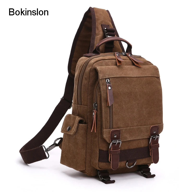 

Bokinslon Shoulder Bags Women Canvas Fashion Woman Crossbody Bags Solid Color Casual Female Bags Small