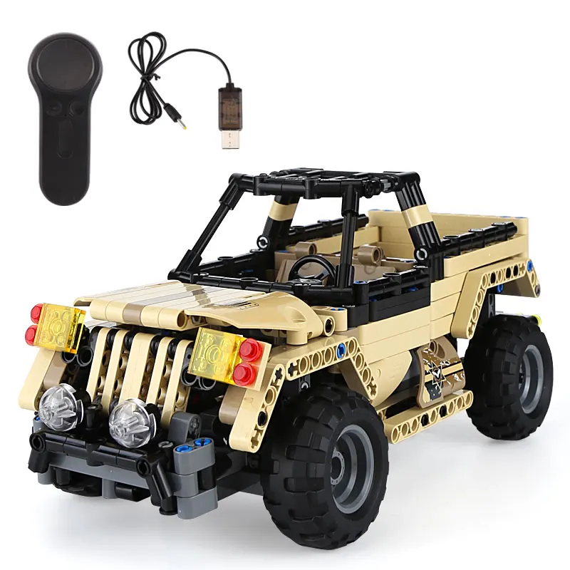 

Yeshin The Military Pickup Truck Set Compatible with New Technic Building Blocks Bricks Kid Christmas Toys With USB Charger