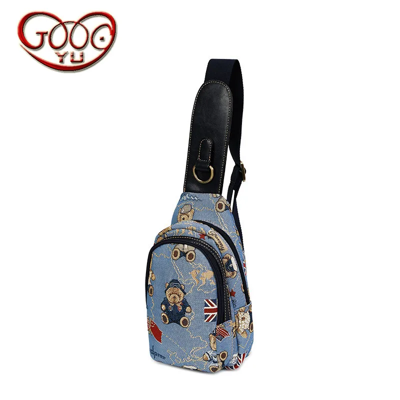 

Ms. Cartoon Anklet Breast Bag Polyester Messenger Bag British Personality Travel Bag Activity Bag