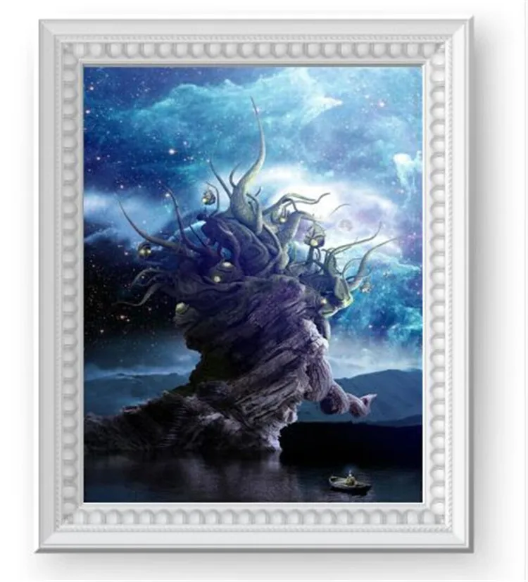 

new DIY 5D Diamond Mosaic Handmade Diamond Painting square Cross Stitch Strange tree Diamond Embroidery needlework