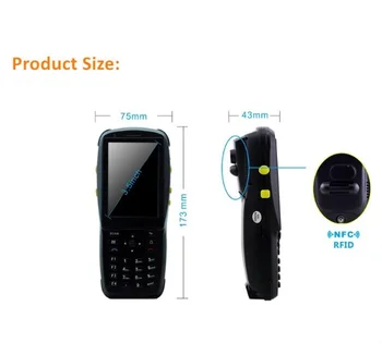 

Mini Mobile Android Handheld Terminal with NFC RFID Reader,2D Barcode Scanner WIFI,3G