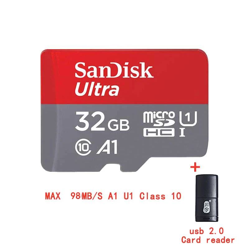 Двойной Флеш-накопитель SanDisk MicroSD на 64 ГБ 32 ГБ оперативной памяти, 16 Гб встроенной памяти, ультра micro SD-карт памяти TF карты 80 МБ/с. cartao de memoria Поддержка официальный проверки - Емкость: 32G-C286