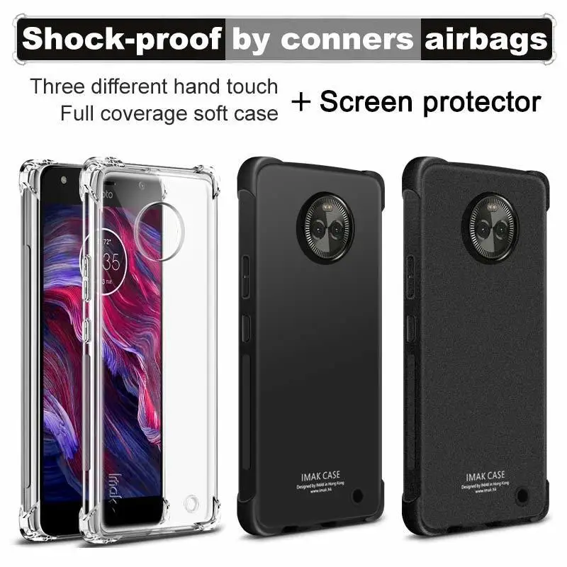 

IMAK Case For Motorola MOTO X4 Shockproof AirBag Soft TPU Back Cover sFor MOTO X4 Case Silicone