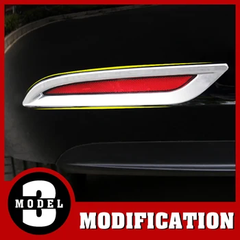 

Modification Rear fog light frame decoration bright strip sequins for Tesla Model 3 Car accessories