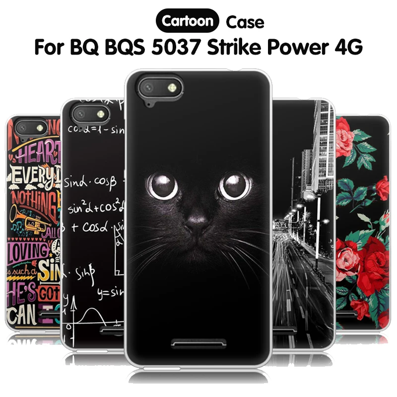 Чехол для BQ BQS 5037 Strike Power 4G силиконовый мягкий чехол с мультяшным рисунком 5 0