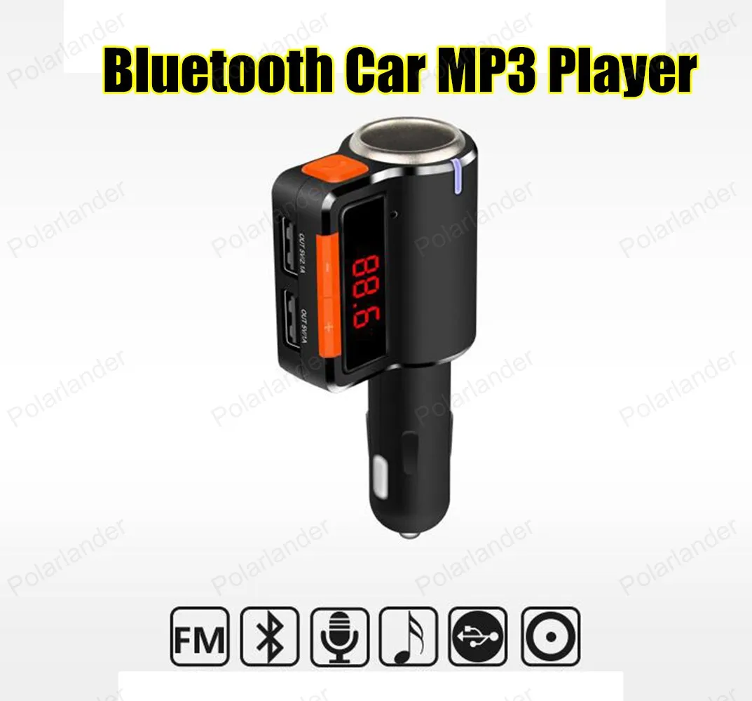 Bluetooth автомобильный набор, свободные руки, MP3 playeraudio Беспроводной FM USB передатчик Поддержка SD Tf карта автомобиля Зарядное устройство ЖК-дисплей Дисплей