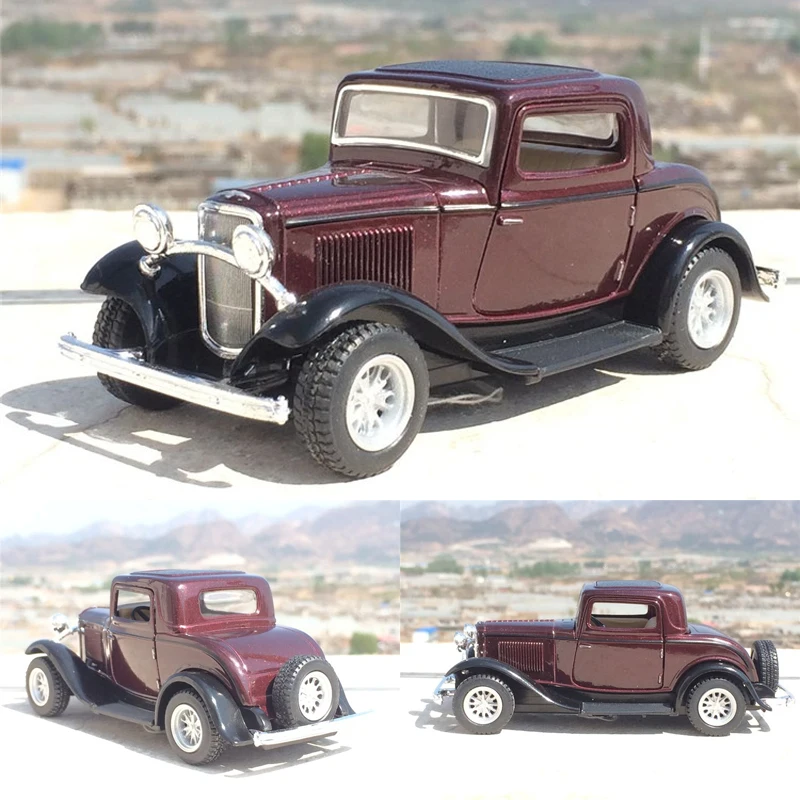 

New 1:36 Scale Retro Antique Classic Car Diecast Alloy Metal Car Model With Pull Back For Kids Toy Birthday Gifts Free Shipping