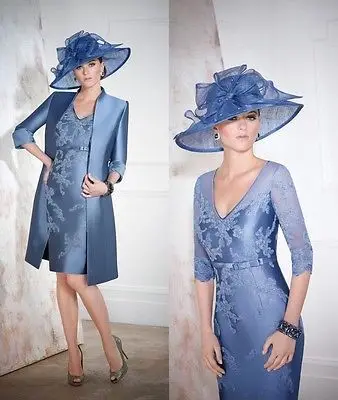 

Plus Size 2019 Mother Of The Bride Dresses Sheath Satin Lace With Jacket Short Wedding Party Dress Mother Dresses For Wedding