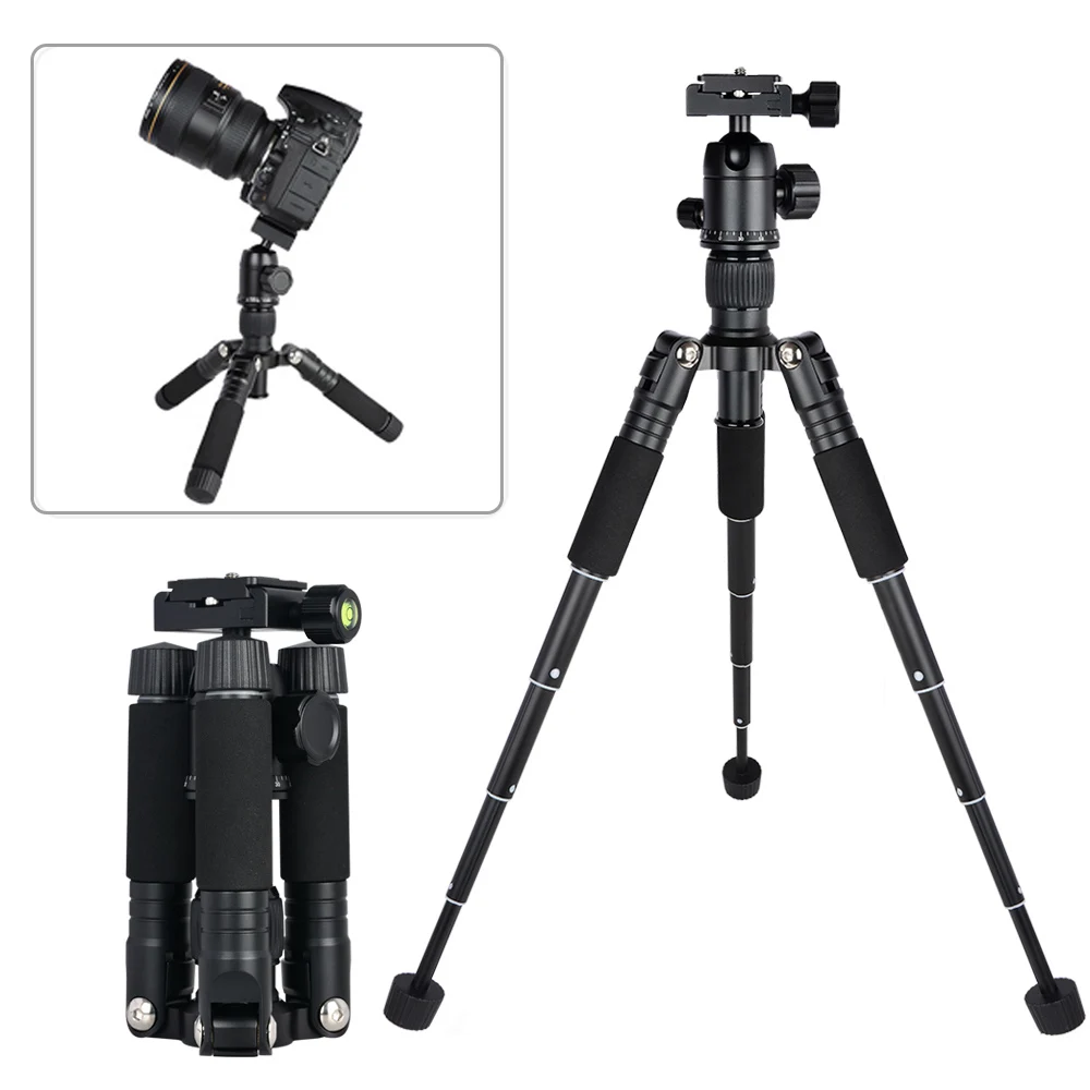 

7.2 inch (s) /18.5cm Portable compact desktop macro mini tripod 360 degree ball head Quick Release plate for Canon