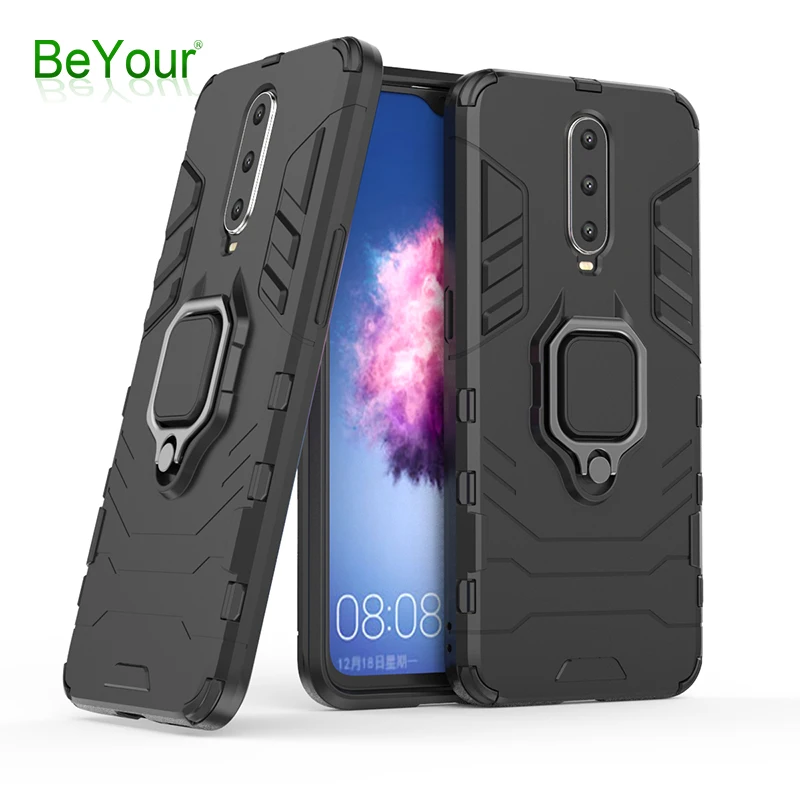 

For OPPO K1 F9 A3S A5 AX7 A39 R9 R9S R11 R11S R15 R15X R17 Pro Plus Case TPU & PC Ring Holder Armor Protective Phone Back Cover