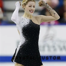 Фигурное катание на льду платье для детей мода бренд Фигурное катание платья Кристалл Пользовательские DR3343